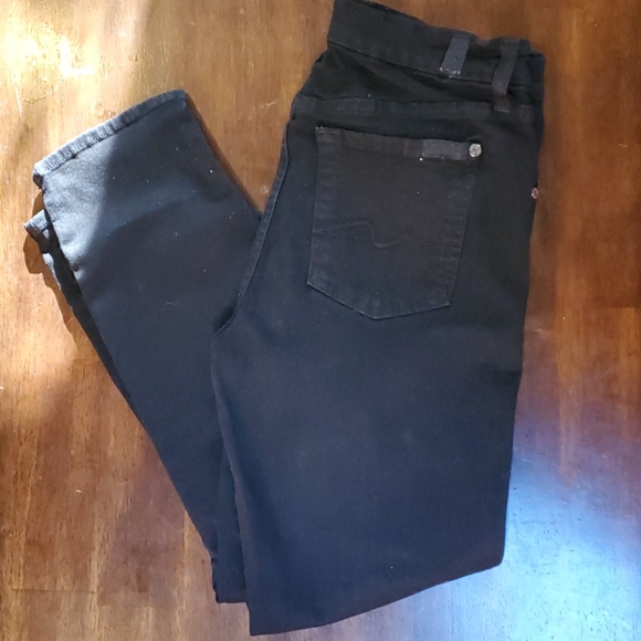 Black 7 for all mankind Kimberly crop denim - Picture 2 of 5